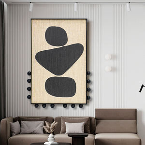Decoración del Hogar, Obra de Arte de Técnica Mixta Waibi <span class=keywords><strong>Sibi</strong></span>, Pintura Geométrica Abstracta, Impresión de Arte de Pared en Tela de Yute, Cuadros Modernos para Habitación - Product Image 6