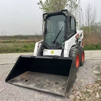 Chargeuse sur pneus Bobcat S450 d'occasion, mini-chargeuse sur pneus Bobcat d'origine américaine pour la construction et l'aménagement paysager