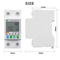 Tuya zigbee sans fil intelligent intelligent iot numérique lumière électrique énergie watt compteur de consommation d'énergie AC 80A kwh avec écran lcd
