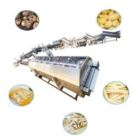 Machine industrielle automatique de fabrication de frites fraîches sur mesure, 500 kg/h, ligne de production de frites de pommes de terre semi-frites, frites surgelées