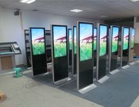 Afficheur publicitaire vertical de 55 pouces, écran LCD haute définition sur pied, affichage numérique tactile tout-en-un