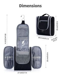 Trousse de Toilette de Voyage pour Femme, Organisateur Suspendu Portable pour Shampoing, Après-Shampoing, Brosses et Accessoires de Maquillage Format Voyage - Product Image 6