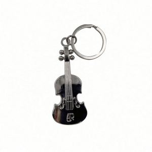 Venta Directa de Fábrica, Llavero de Metal 3D Personalizado con Forma de Violín - Product Image 2