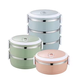 Cheap Stainless Steel <b>Insulated</b> Heatable Leak Proof Stackable Thermal Lunch <b>Box</b> Set with Adult Food Container and Thermal Bag - Product Image 4