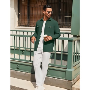 <span class=keywords><strong>Giacca</strong></span> <span class=keywords><strong>camicia</strong></span> Casual da uomo-manica lunga <span class=keywords><strong>verde</strong></span> con tasche Multiple - Product Image 4