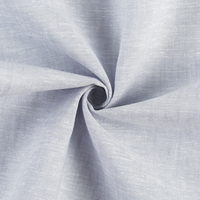 Tissu Léger en Lin et Coton Mélangé Teint en Fil Écologique Bleu Clair pour Robes Formelles et Chemises Décontractées Hommes, Femmes et Enfants