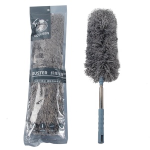 Brosse de nettoyage de voiture, <span class=keywords><strong>plumeau</strong></span> à plumes rétractable et allongé en acier inoxydable, perche à cheveux électrostatique, <span class=keywords><strong>plumeau</strong></span> à poussière domestique - Product Image 1