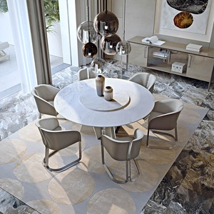 Commercio all'ingrosso Nordic Set pannello Comedor 4 Sillas <span class=keywords><strong>legno</strong></span> moderno circolare <span class=keywords><strong>in</strong></span> marmo bianco rotondo caffè <span class=keywords><strong>tavolo</strong></span> da pranzo <span class=keywords><strong>con</strong></span> sedie - Product Image 3