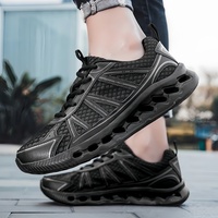 Chaussures de course sportives légères et respirantes pour hommes, semelle extérieure en caoutchouc, tige en microfibre, à lacets, grandes tailles 39-46