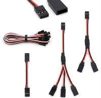 Kabel Servo Y Harness Splitter 3 Pin Konektor Kawat Male to Female 4 Arah Ekstensi untuk JR Futaba RC Mobil Pesawat Terbang