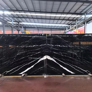 <strong>China</strong> Nero <strong>Marquina</strong> Marble Big Slabs <strong>Black</strong> Stone White Veins for Bathroom Wall Restaurant Wall Cladding Decorative Book Match - Product Image 1