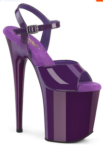 Sexy <b>dancing</b> lady stripping dancer platform pole <b>dancing</b> shoes Beige Patent Leather Platform Pumps With Ankle Strap Stiletto - Product Image 3