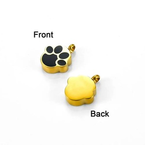 Pendentif en acier inoxydable avec empreinte de patte de chien imprimée, avec chaîne tendance de 50 cm, nouveaux bijoux pour hommes et femmes - Product Image 3