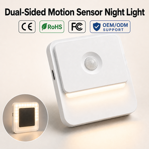 Luz Nocturna Inteligente con Sensor de Movimiento, Inalámbrica, LED, Cuadrada, de ABS, para Pared, con Luz Frontal y Resplandor Trasero, para Dormitorio y Escaleras - Product Image 1