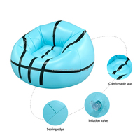 Fauteuil Gonflable Personnalisé en PVC pour le Camping, la Plage, la Piscine et les Fêtes Estivales, Motif Football/Basketball – Vente en Gros
