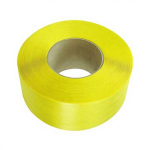 Bande de cerclage industrielle double usage en PP/<span class=keywords><strong>PET</strong></span> jaune de 0,5 cm pour emballage - Product Image 2