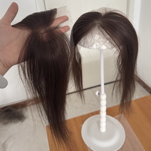 얇은 헤어 라인 토퍼 1.5*11 인치 착용하기 쉬운 전면 레이스 패치 전체 레이스 핸드 타이 커버 업 헤어 패치 - Product Image 2