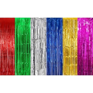 Rideaux en guirlandes métalliques dorées en gros pour la décoration de fonds de fête - Product Image 1