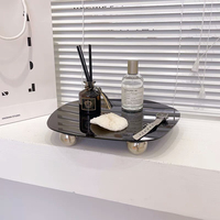 Peut être combiné, empilé ou placé séparément Plateau décoratif de table Plateau décoratif pour la décoration de la maison Plateau en acrylique moderne irrégulier