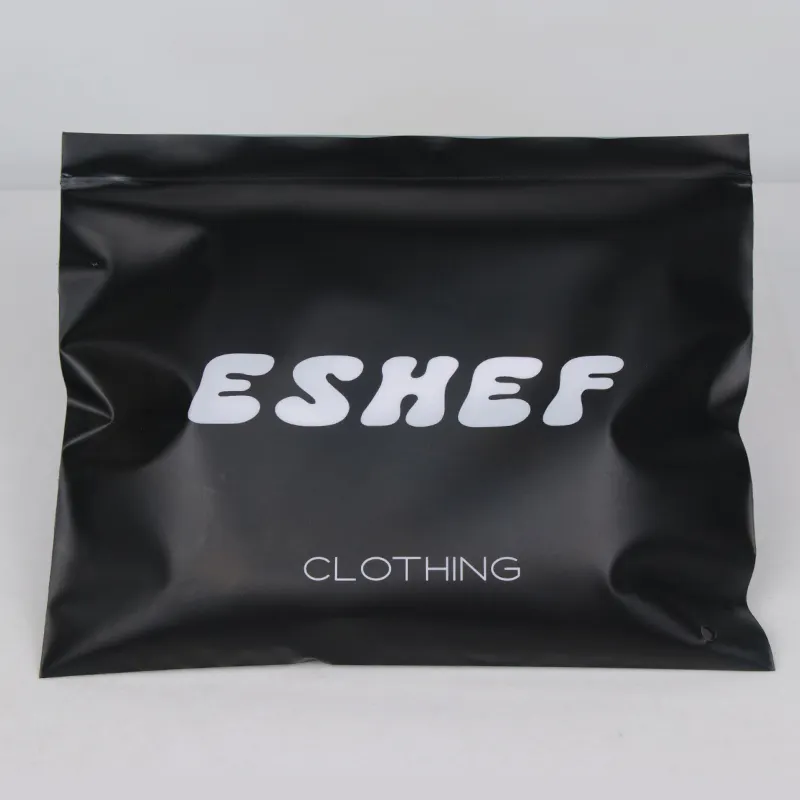 Vêtements personnalisés en plastique resceller impression logo de marque fermeture éclair zip ziplock t-shirt sac de recyclage emballage de vêtements