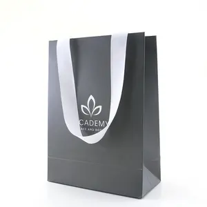 Recycled custom cardboard luxury paper gift bag with handle for shopping bag with your own logo