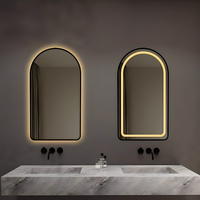 Espejo de Baño LED Inteligente Moderno con Forma de Arco, Sin Marco, Opciones de Tamaño Disponibles para Baño