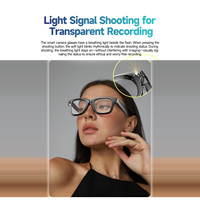 Caméra anti-tremblement, vidéos HD 1080P, enregistrement de vlogs, assistant vocal IA avec traduction IA, oreilles ouvertes, transmission Wi-Fi, lunettes de soleil musicales