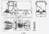 Balayeuse de voirie industrielle diesel Howe Tech avec châssis ISUZU, direction à quatre roues, équipement de nettoyage extérieur avec moteur