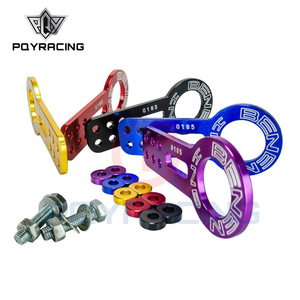 POYRACING Gancho de remolque delantero de aleación de aluminio 0185 para Honda 4 orificios negro azul dorado morado rojo - Product Image 1