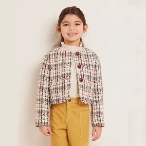 Casaco Girls Tweed Moda infantil Casacos e Vestuário Casacos elegantes de Little Girl