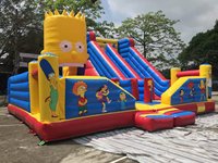 Château gonflable en PVC commercial à thème Simpson, toboggan et parc unisexe pour enfants et adultes, châteaux gonflables