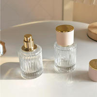 Flacon de parfum de luxe Lingka en verre transparent 50 ml, cylindre vide, impression de logo personnalisée, diffuseur à roseaux, vaporisateur