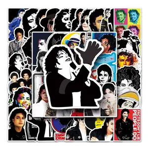 51Pcs Popular Singer Michael Jackson Personality Graffiti Sticker For Fans Laptop Notebook Bottle Waterproof Singer Label