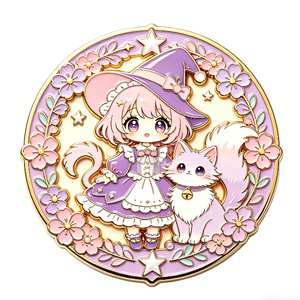 Personnage de dessin animé personnalisé en émail dur sur le thème de l'amour pour la remise des diplômes, le Nouvel An, l'anniversaire, cadeau promotionnel de collection - Product Image 1