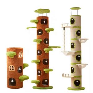 Arbre à <span class=keywords><strong>chat</strong></span> écologique de haute qualité pour <span class=keywords><strong>intérieur</strong></span> avec des feuilles vertes Chats <span class=keywords><strong>d</strong></span>'<span class=keywords><strong>intérieur</strong></span> avec hamac Maison de <span class=keywords><strong>chat</strong></span> en peluche - Product Image 1