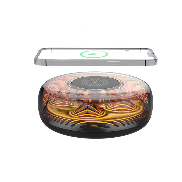 Smart Life Breathing Realistic Volcanic Eruption Lighting Exquisite Shape Wireless Charger 10W Output Power 5V/2A Input 5V/3A