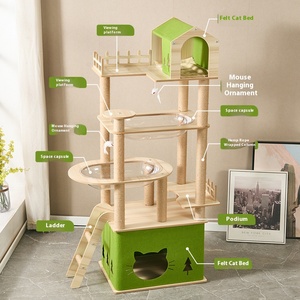 Best-seller Space Capsule Luxe Grand Arbre à <span class=keywords><strong>Chat</strong></span> Universel EcoFriendlyCat VillaScratchingEntertainment RestExclusiveCatPlayground - Product Image 1