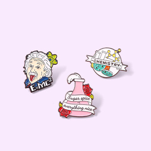Broche en forme de flacon conique pour expérience de chimie, boîte de Pétri, corsage, sac à dos Einstein, chemisier - Product Image 1