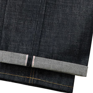 Wholesale Custom Lable Japanese Selvedge Denim <b>Jeans</b> Heavyweight Baggy Straight <b>Jeans</b> Dark Blue Causal Raw Denim <b>Jeans</b> Men - Product Image 4
