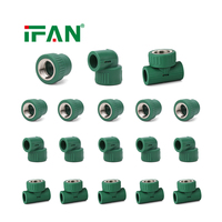 Raccords de tuyauterie PPR IFAN sur mesure, filetage vert foncé, 20-110 mm, mâle-femelle, insert en laiton, plomberie