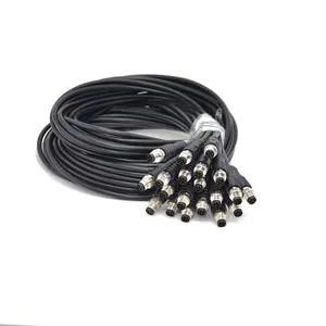 M8 connecteur de câble personnalisé 8 6 5 4 3 broches mâle femelle étanche M8 capteur câble assemblage 3pin 4pin 5pin 6pin M8 câble