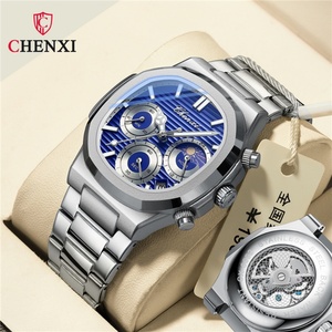 CHENXI 0092 Fashion Quartz Watches for Mens Creative Moon Phase Luxury Luminous Dial With Chronograph <b>Clock</b> Male Casual - Product Image 1