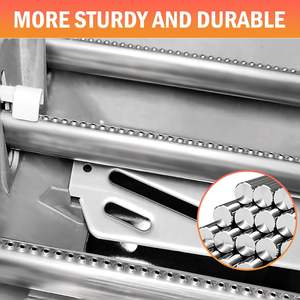 Tubo de quemador de acero inoxidable 304 para parrillas de <span class=keywords><strong>Gas</strong></span> <span class=keywords><strong>Weber</strong></span> Genesis II E310 E315 E335 2017, modelos más nuevos, paquete de 3 accesorios - Product Image 6