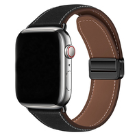 Magnetic Stretchy 40mm 41mm 44mm 45mm 38mm 49mm 42mm Women Men Genuine Leather Adjustable Strap Luxury for Apple Watch Band