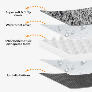 Letto per Cani di Grandi Dimensioni di Lusso, Super Grande, per un Sonno Più Profondo, Morbido e Soffice, in Schiuma Ortopedica, Lavabile - Product Image 5