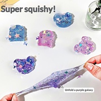 Jouet anti-stress personnalisé fait main en forme de patte de chat en TPR coloré et pailleté pour enfants