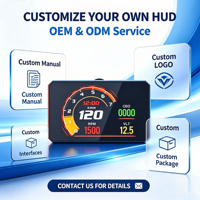 Nouvel affichage tête haute multifonction P16s pour voiture, outil de diagnostic OBD2, compteur de vitesse et jauge automobile