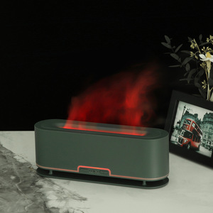 Humidificateur à flamme simulée avec lumière 7 couleurs pour chambre à coucher, bureau à domicile, diffuseur d'arômes, capacité de 0,5 L, fonctionnement silencieux à 35 dB - Product Image 2