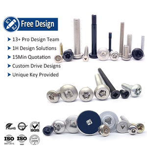 Captive Allen máy giặt siêu thấp hồ sơ lục giác <span class=keywords><strong>HEX</strong></span> đầu vít Đen máy An Ninh vít SS 304 316 kết hợp - Product Image 1