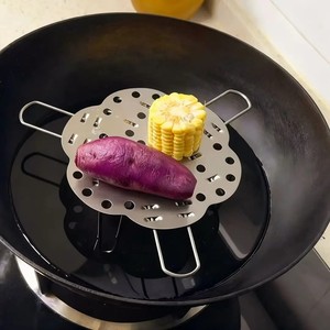 Folding <b>Steamer</b> Rack 304 Stainless Steel Telescopic For <b>Vegetables</b> Buns Eggs Double Boiler Use - Product Image 5